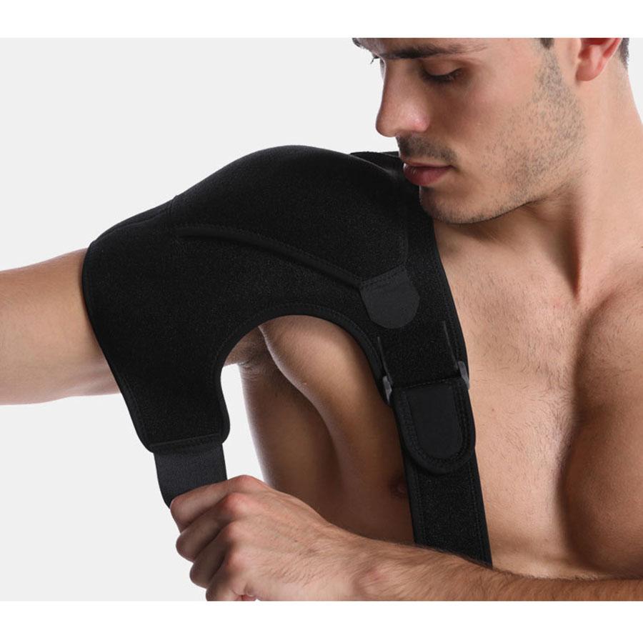 Shoulder Brace Compression Cuff Pain Relief Support Adjustable Belt Wrap Sprains