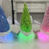 Easter Gnome Sequins Rabbit Faceless Doll with LED Light Ornaments for Spring Swedish Tomtes Dwarfs Home Decorations