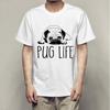 Летние футболки Bago Dog Rock Pug Rock из хлопка с принтом, свободные, с круглым вырезом и коротким рукавом, мужские