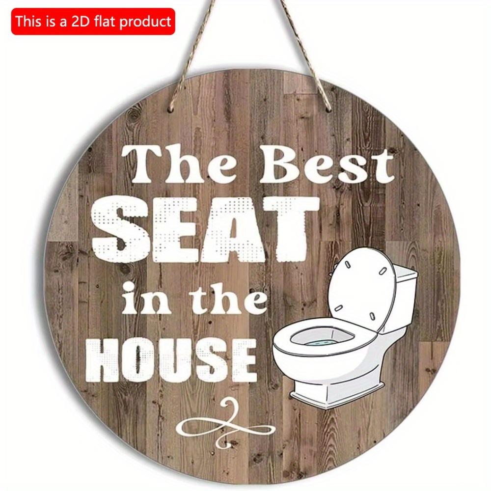 1 шт. 2d плоский круглый деревянный знак туалета - 20 см, домашний бизнес торговый центр бар ванная комната знак настенное украшение туалет, пожалуйста, мойте руки