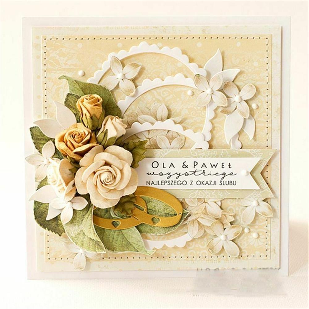 Обручальные кольца, металлические штампы, штампы для скрапбукинга, ремесленное тиснение, высечка, трафарет, шаблон