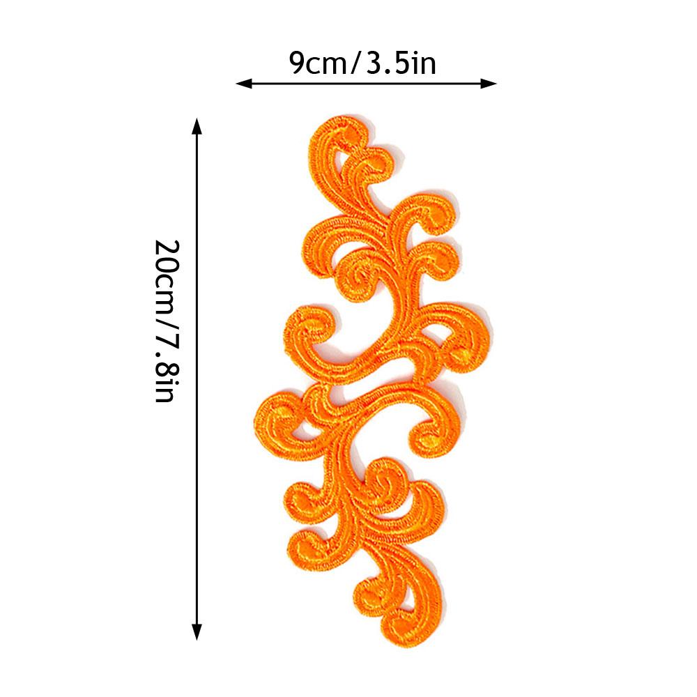 Multi-color Embroidery Lace Hollow Out Fabric Flower Patch Cloth Lace Applique Patch Iron-on Flower Piece DIY Lace Accessories