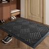Front Door Mat Heavy Duty Non-Slip Rubber Doormat Indoor Outdoor Entrance Mat