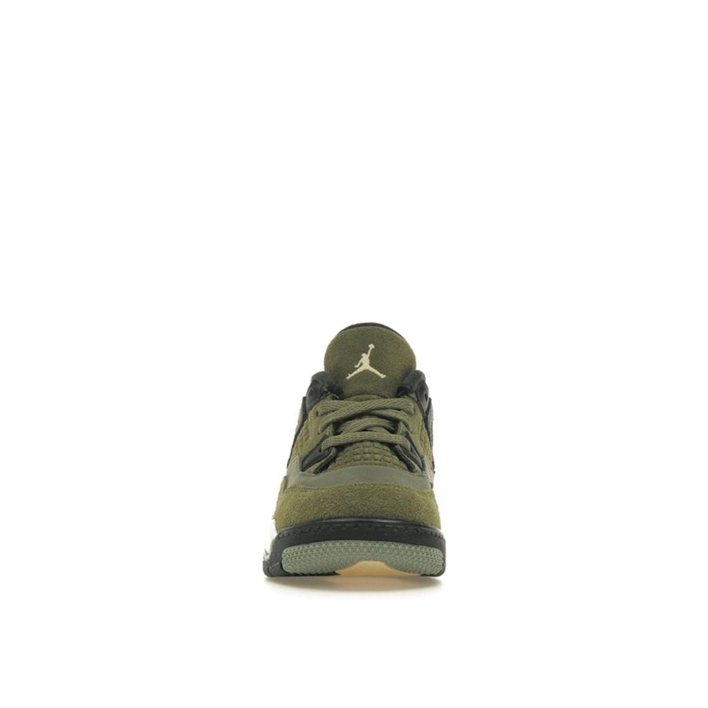 Кроссовки Air Jordan 4 Retro SE Craft TD Olive Baby, зеленые, средне-оливковые, бледно-ванильные, FB9930-200
