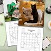 2026 Funny Cat Calendar 12-Month Wall Calendar Hilarious Cats On Toilet Reading Newspaper Cat Lover Gift for Home Office Decor