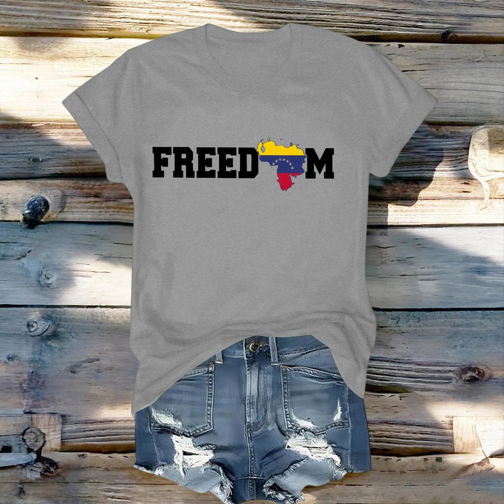 Женская модная футболка с круглым вырезом, повседневная, с ретро-принтом, с короткими рукавами