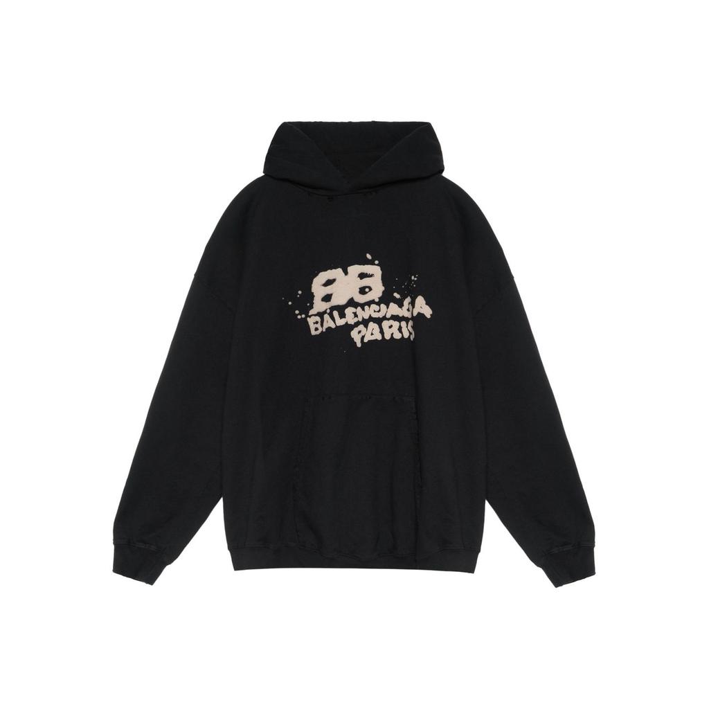 Balenciaga Толстовка большого размера с нарисованным от руки значком BB 620973TNVQ11059