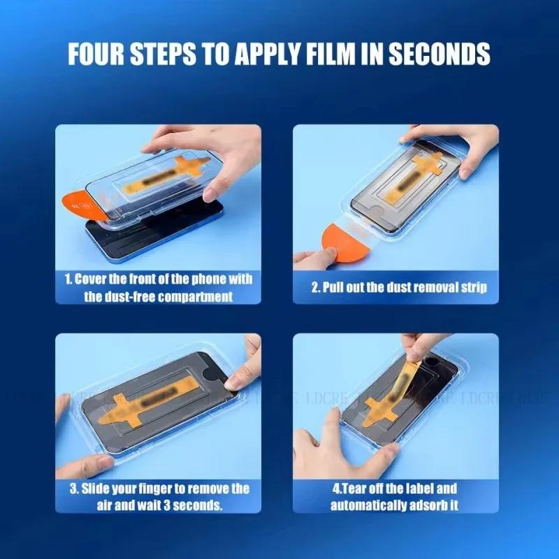Ультрапрозрачная защитная пленка из закаленного стекла для экрана для Xiaomi 15 14 Ultra 13 T/Pro Установка в один клик без пузырьков Пыленепроницаемый защитный комплект