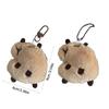 Cartoon Capybara Plush Keychain With Squeaky Sound Bag Pendant Soft Practical Decoration Accesories For Bags And Keys