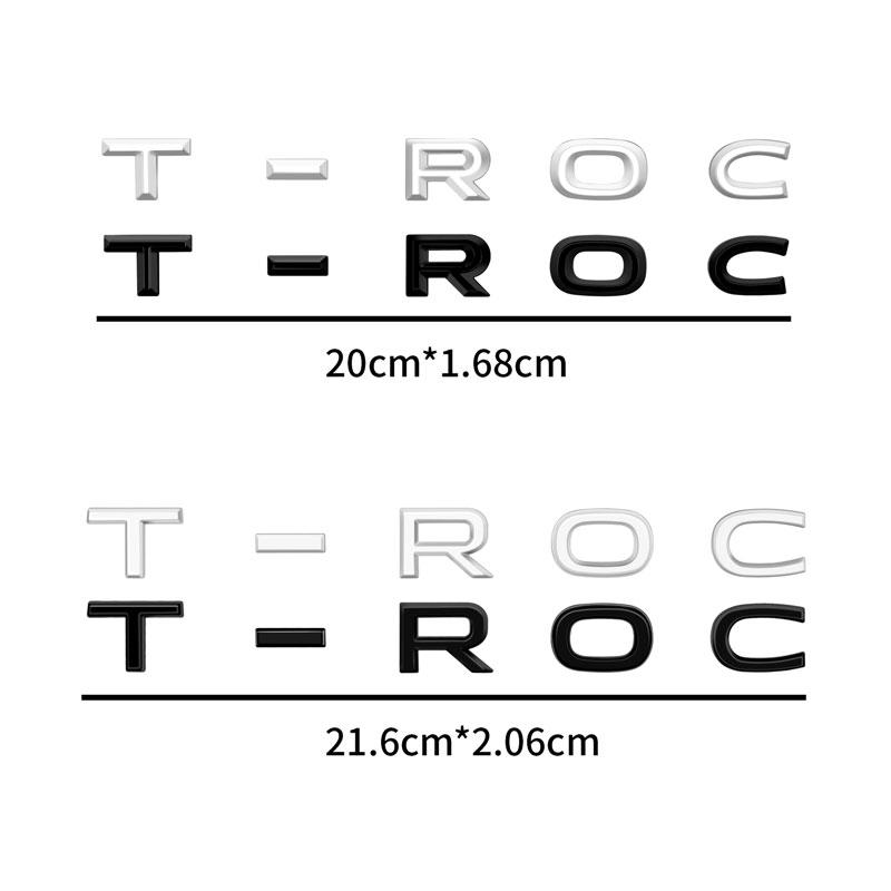 Авто-Стайлинг 3D ABS Пластик TROC T-ROC Логотип Боковое Крыло Автомобиля Задний Багажник Шильдик Значок Наклейка Декорация Авто Аксессуары