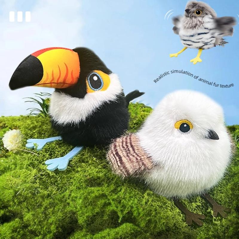 Реалистичная игрушка для кошек, издающая звуки птиц, саморазвлекающая и развлекающая, электрическая дразнилка для кошек