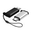 USB C female на Micro USB male Адаптер Конвертер Разъем с Шнурком Поддержка Зарядки и Синхронизации Данных для Телефона Портативный