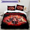 3pcs Duvet Cover Set (1*Duvet Cover + 2*Pillowcase, Without Core), Rammstein Print Soft All‑Season Bedding Set, Home Bedroom Decor Gift