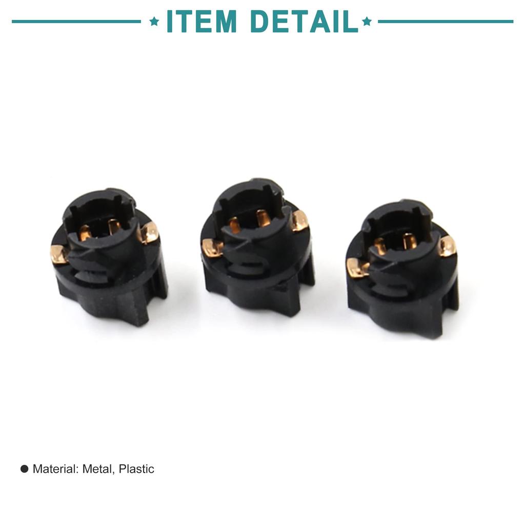 ACROPIX Автомобильная светодиодная лампа для приборной панели T5, универсальный черный цоколь, 10 шт.