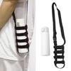 Outdoor Water Bottle Sleeve, Water Bottle Protector, Portable Bottle Sleeve, Adjustable Shoulder Mount, Plastic Bottle Sleeve for Adults and Kids, Bla