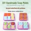 Квадратная силиконовая форма ручной работы: Устойчивый к высоким температурам, Легко извлекается для мыла, эфирного масла или торта