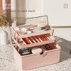 Large Capacity Desktop Cosmetic Organizer - Makeup Brush, Lipstick, Foundation, Nail Polish, and Mask Dustproof Storage Box