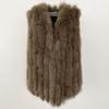OFTBUY Winter Thickened Warm V-neck Natural Fox Fur Woven Fur Vest Women's Short Korean Style Casual Elegant