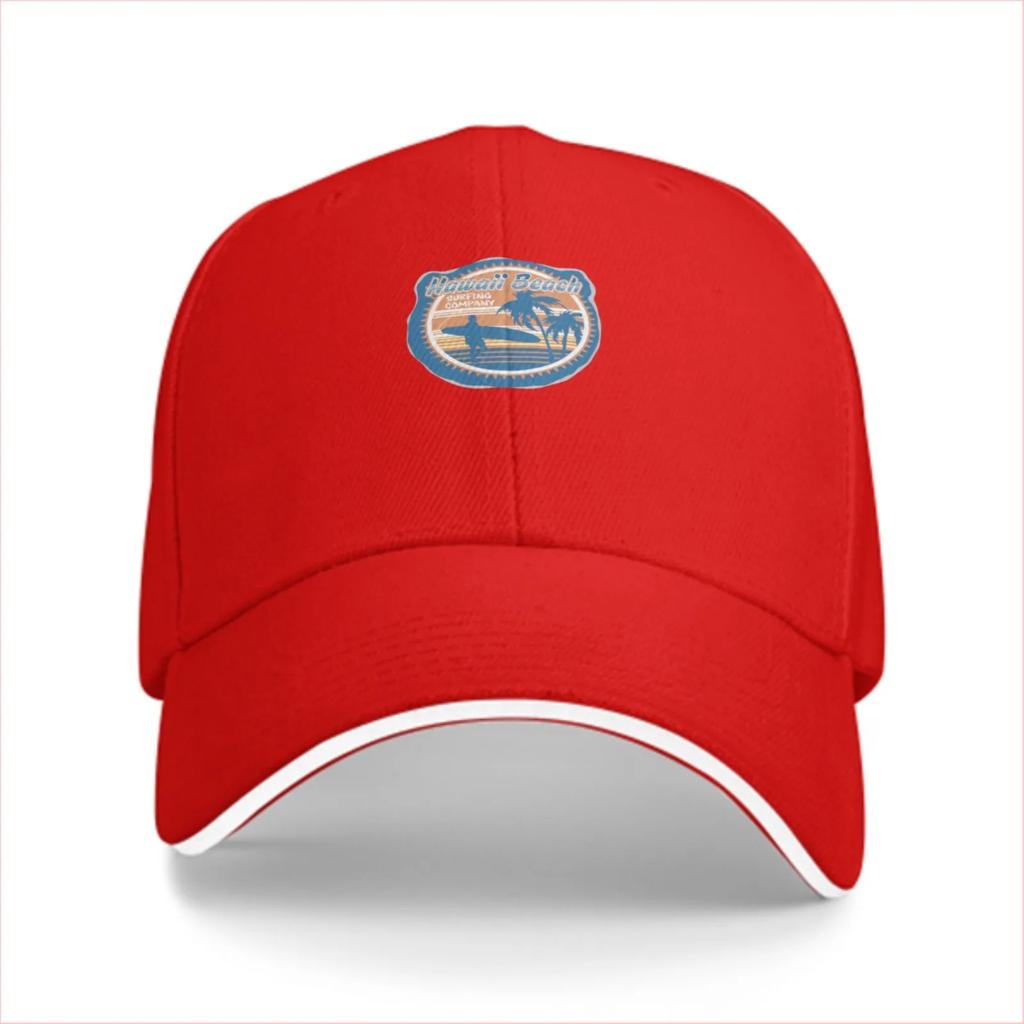 Surf Beach Palm Trees Graphic Baseball Cap Polyester Adjustable Casual Hat Unisex
