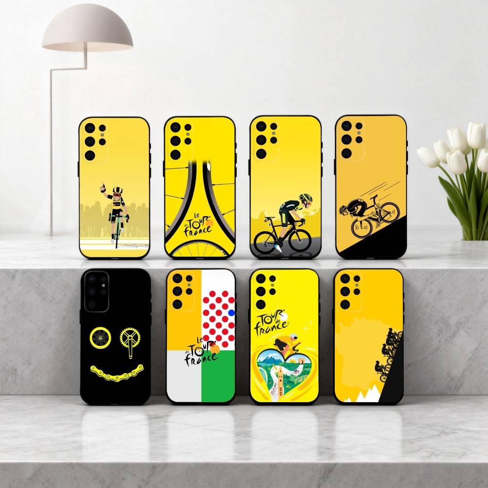 T-Tour De France B-Bike R-Rainbow Phone Case For Samsung S25,24,23,22,30,21,10,9,Ultra,Plus,Lite,FE,4,5 G Soft Black Case