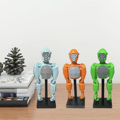 6-дюймовая игрушка-горилла с подставкой, напечатанная на 3D-принтере, с подвижными суставами, геометрический орангутан, настольная игрушка, украшение, сувенир, подарок для геймеров и коллекционеров