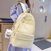 Junior High School Student Schoolbag Female Travel Backpack High School Student Solid Color Backpack