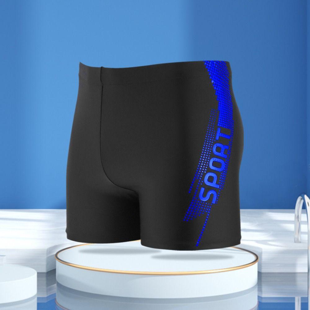 Quick-drying Summer Swimsuit Boxer Letter Print Swimming Shorts Fashion Men Swimming Trunk