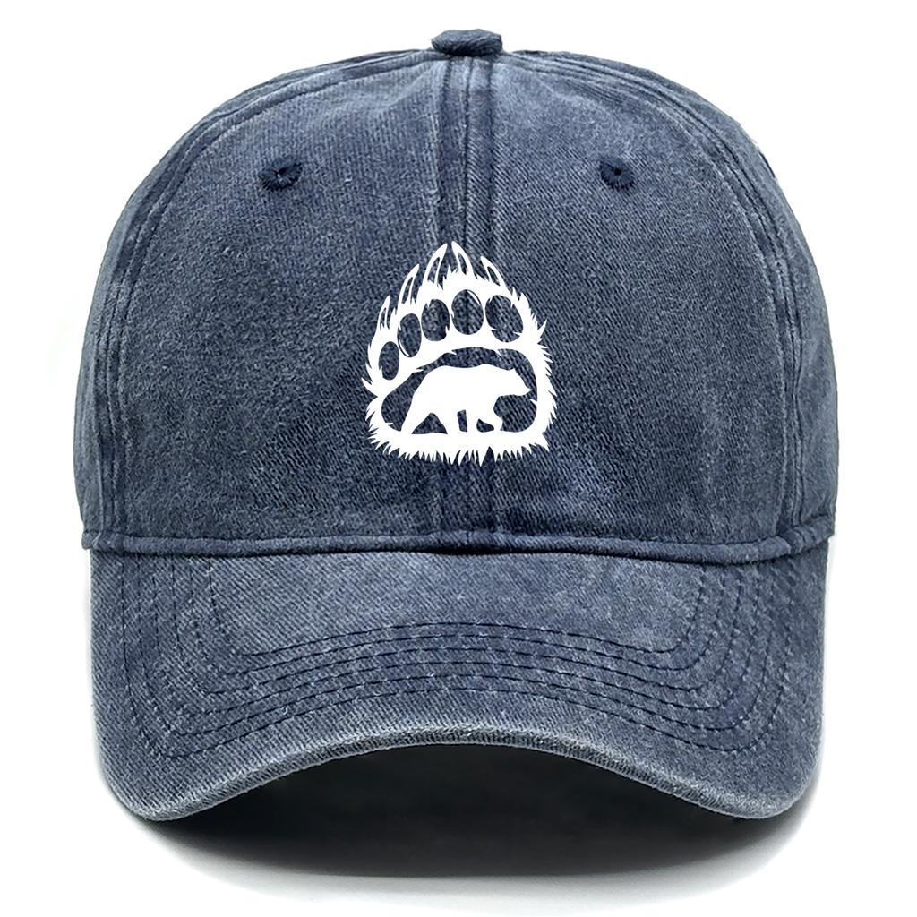 White Bear Paws Print Adjustable Baseball Hat Take Care Of Bears Cotton Caps For Woman Vintage-Inspired Simple Snapback Sun Hat