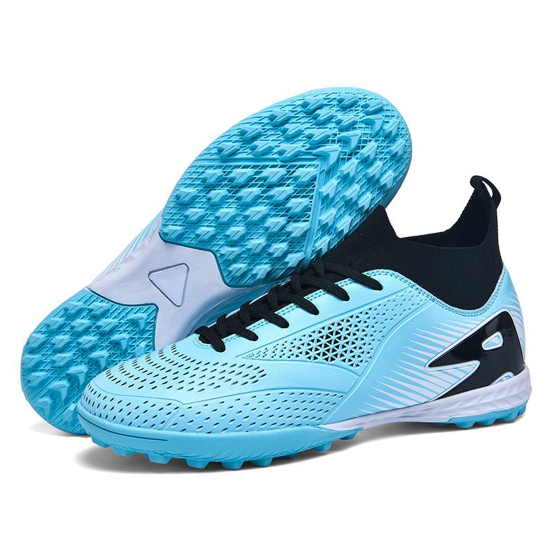 32-47 Kids Football Boots Rubber Soft Sole Short Nails Artificial Turf Leather Youth Kids Football Shoes Men's Sports Large Size Football Shoes