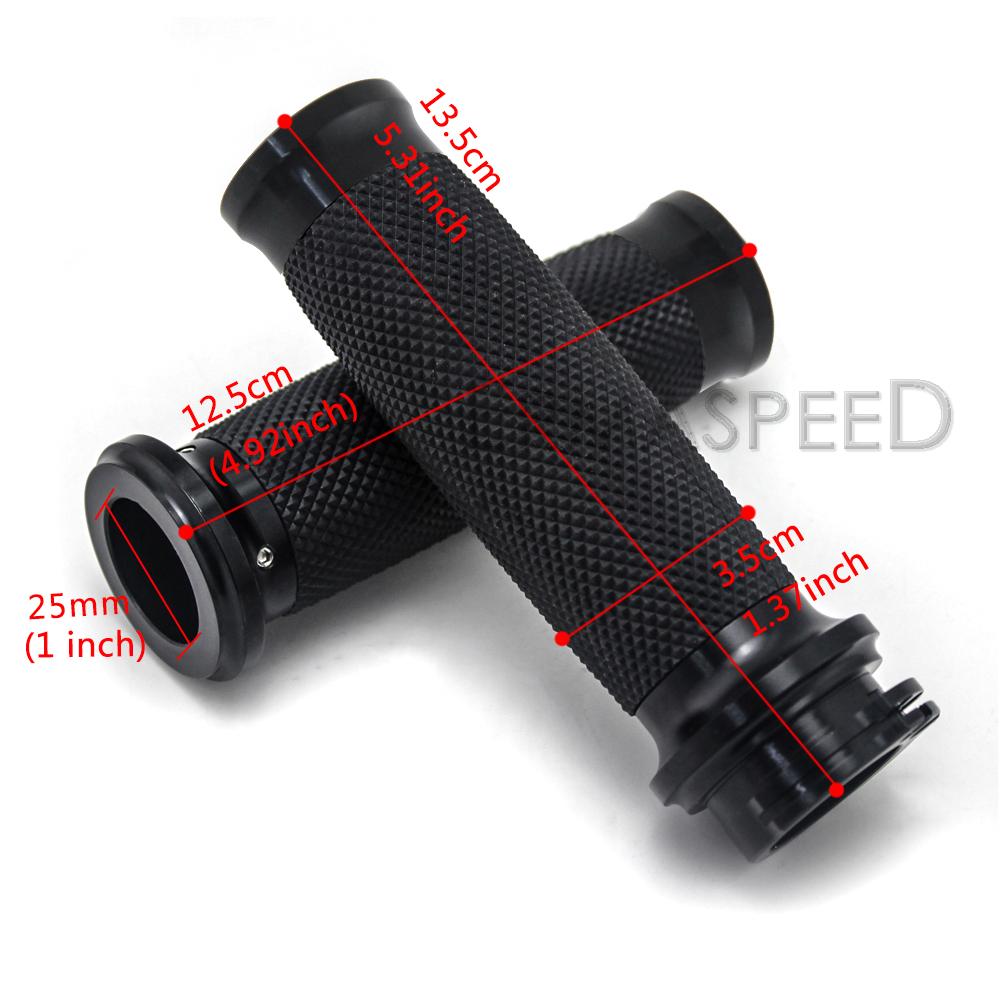 1 пара 25 мм ручки для мотоциклов с ЧПУ, алюминиевые резиновые ручки для скутера, спортивного велосипеда, велосипеда для грязи, мотоцикла
