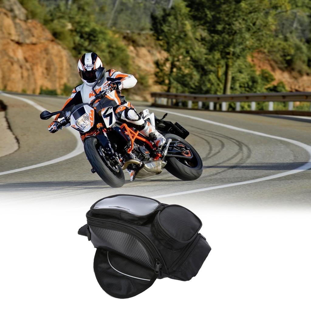 Universal Black Motorcycle Tank Bag Oxford Waterproof Magnetic Gas Oil Fuel Saddlebag Magnetic Tank Motor Saddle Bag