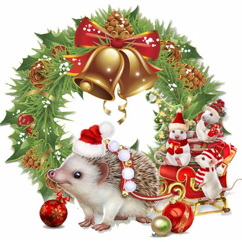 5d Diamond Christmas Painting Winter Full Round Diamond Embroidery Rhinestones Pictures Embroidery Cross Stitch Rhinestone New Arrival Home Decor
