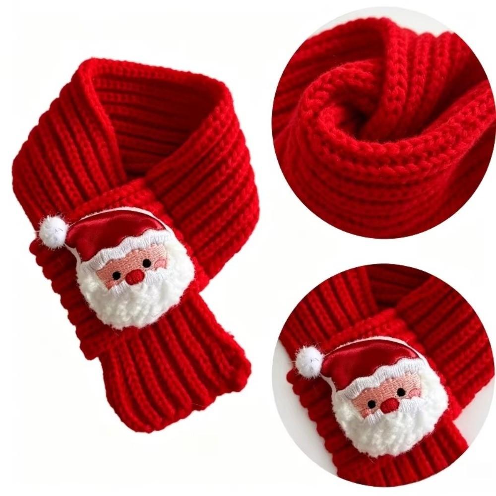 Reindeer Pet Christmas Scarf Ultra-Soft Fabric Pet Winter Warm Scarf For Dogs Cats