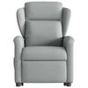 Massage Recliner with Rising Assistance Light Grey Fabric