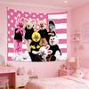 1 шт. Гобелен K-pop 'Stray Kids' Милый дизайн Флага с Розовыми Звездами Белыми Полосами Полиэстер Идеально Подходит для Декора Спальни Комнаты K-pop
