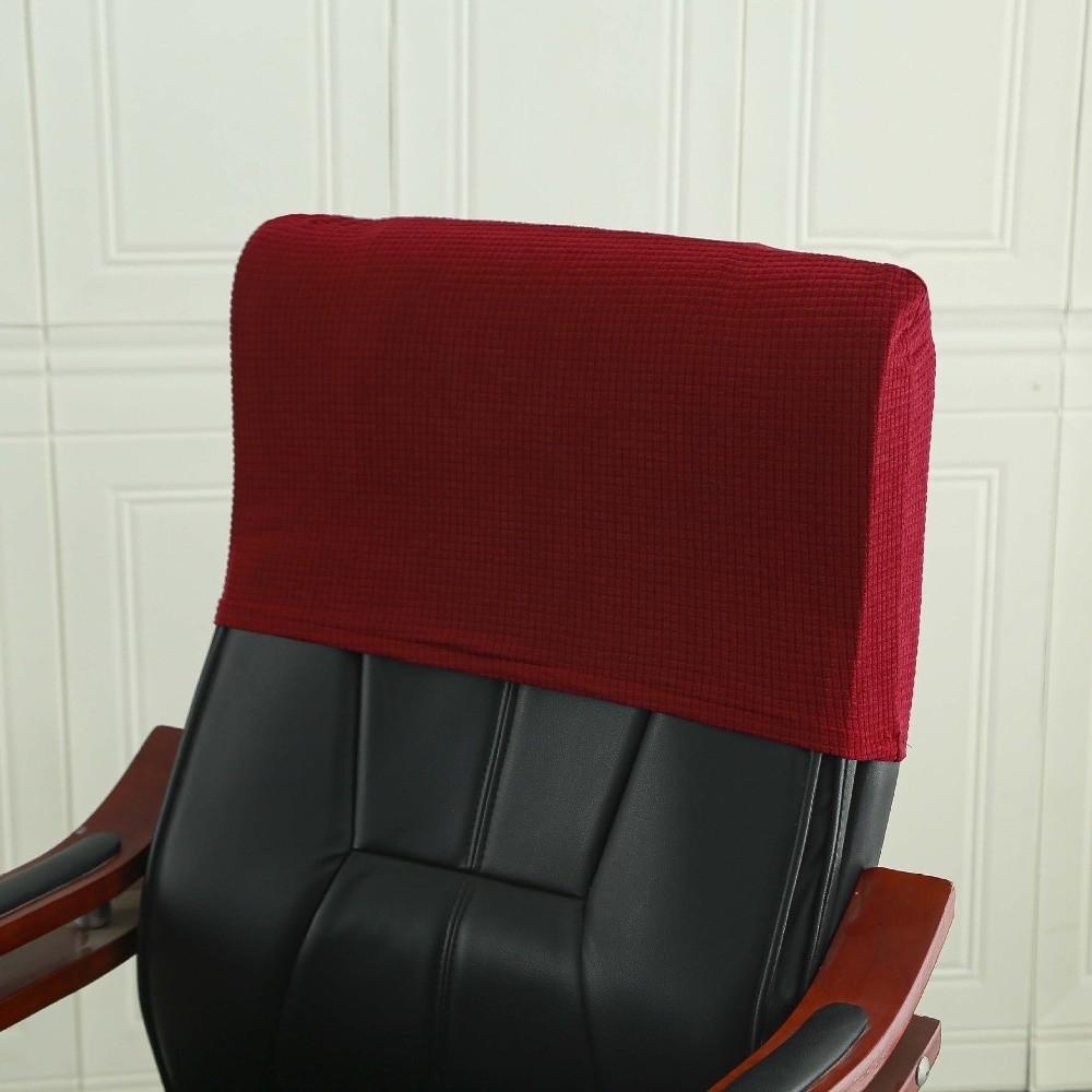 Simple Chair Backrest Cover Solid Color Dustproof Chair Back Protection Cover Elastic Thickned Office Chair Back Cover Office