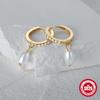 Simple Pearl Zircon S925 Sterling Silver Temperament Elegant Design Earrings Earrings Pearl Earrings