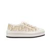 (w) Walk'n'dior Platform Sneakers Dior Oblique Cotton With Metallic Thread Embroidery Gold