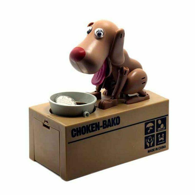 Очаровательная копилка в виде щенка с забавным автоматическим действием поедания для детей