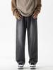 Dingfengbaoluo Men's High Street Loose Straight Wide-Leg Pants