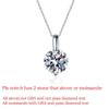 D Color 1-3CT 9MM Real Moissanite Necklace 925 Sterling Silver Round Brilliant Cut Lab Created Diamond Pendant for Men Women Box