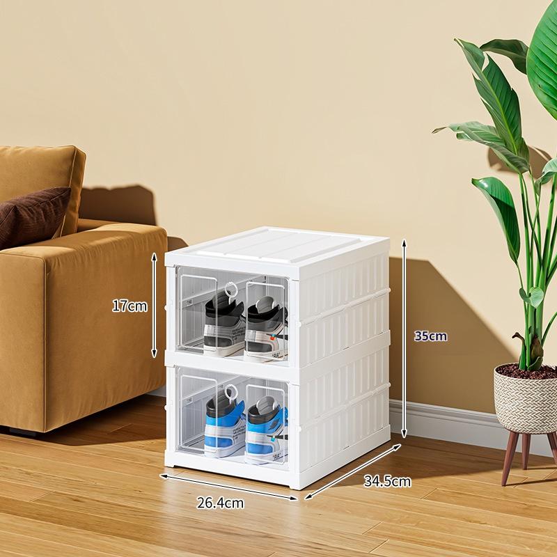 Transparent Dustproof Shoe Cabinet Multi-functional Large Capacity Stackable Shoes Cabinet Stackable Storage Organization Box