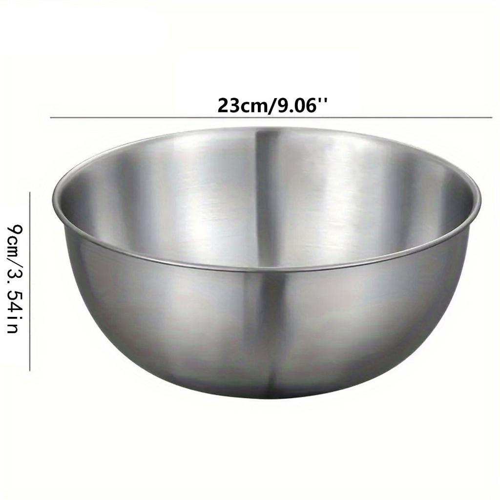 High-quality! 3pcs Bowl Set Versatile For Noodles Soups More 304 Stainless Steel Ideal For Cooking Baking Food Storage
