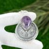 Memorial Day Sale Sterling Silver Star Amethyst Stone Engagement Bezel Pendant