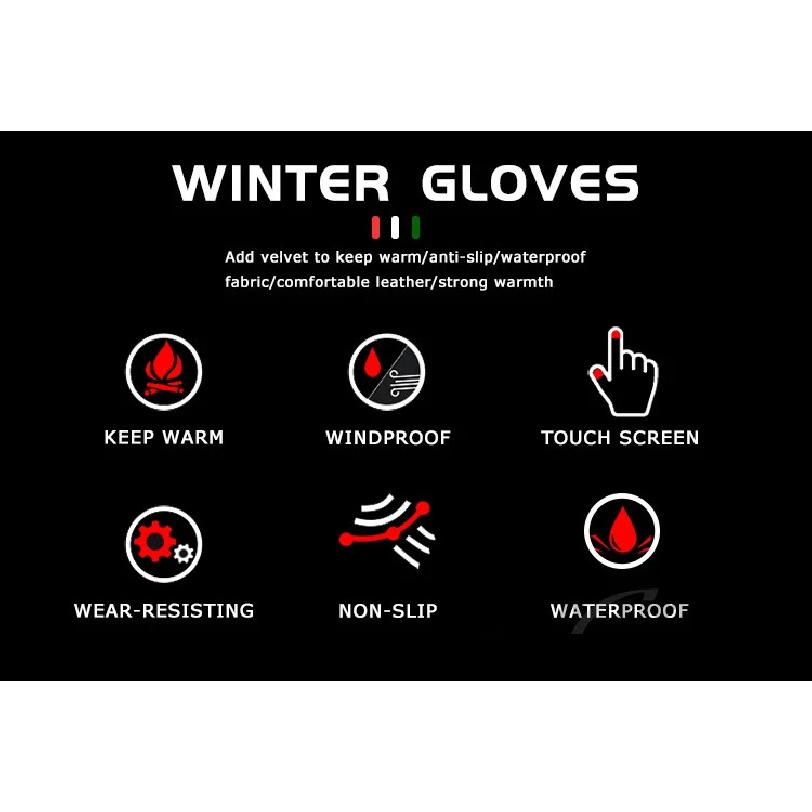 SUOMY Motorcycle Gloves Winter Waterproof Windproof Motorbike Motocross Racing Gloves Touchscreen Warming Moto Biker Gloves