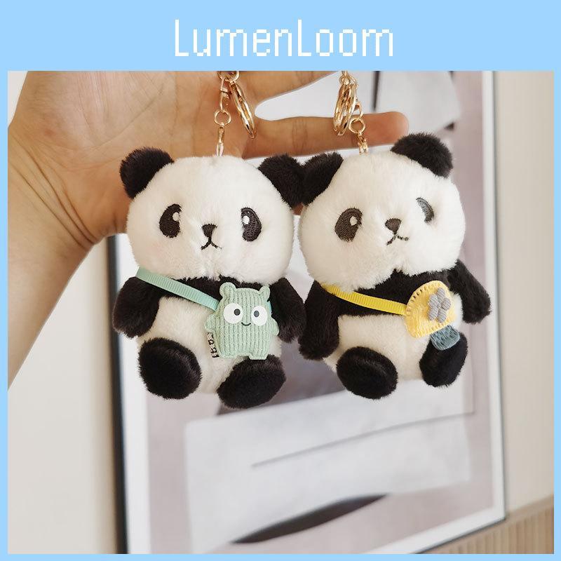 Adorable Cartoon Panda Plush Keychain Soft Stuffed Animal Souvenir Gift