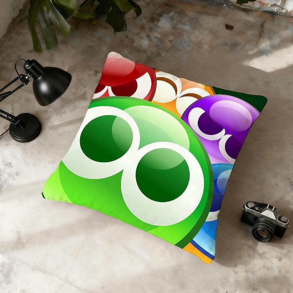 P-P-Puyo Игра P-P-Puyo Наволочка для подушки Домашний Офис Удобный Нордическая Простота Хит На молнии Наволочка