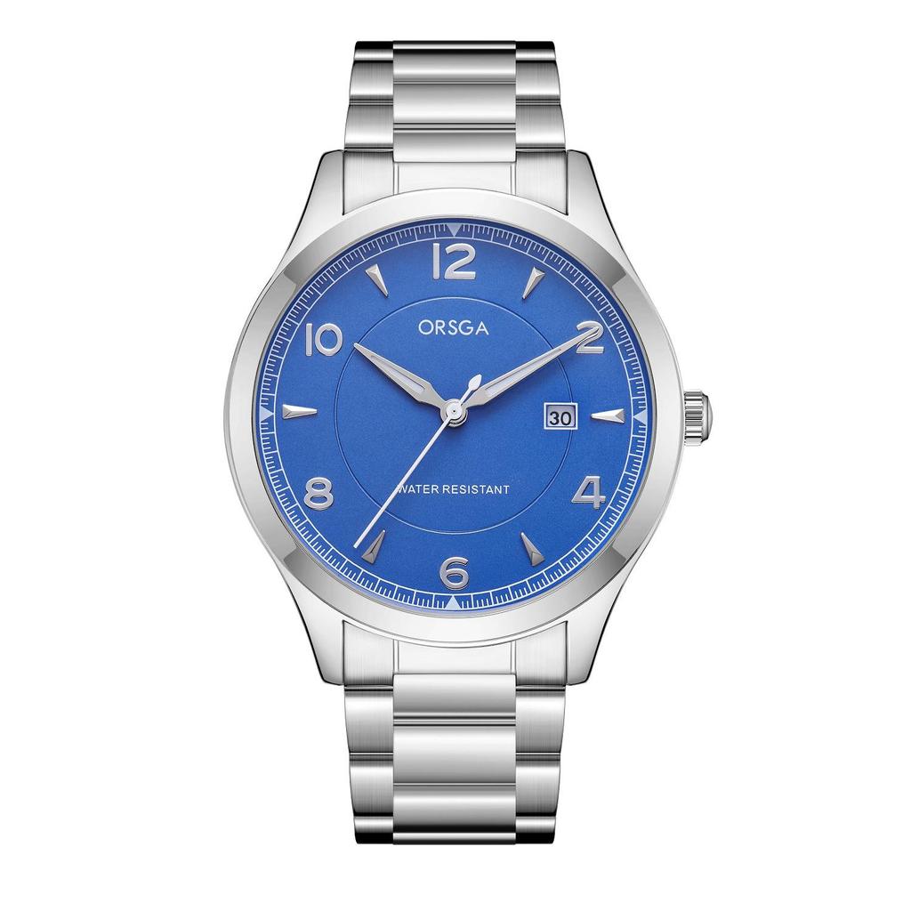 ORSGA Мужские Модные Водонепроницаемые Деловые Кварцевые Часы с Календарем