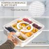 8 Grid Divided Serving Tray Snack Platters Organizer with Lid Handle Snack Fruits Food Box Fresh-keeping Kitchen Accessories New