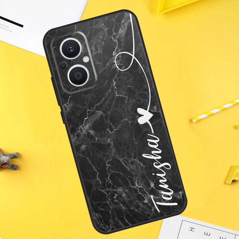 PERSONALISED INITIALS MARBLE Case For OPPO Find X5 X6 Pro X2 Lite X3 Neo OPPO Reno 8T 10 5Z 2Z 4Z 4 5 6 7 8 Lite Coque